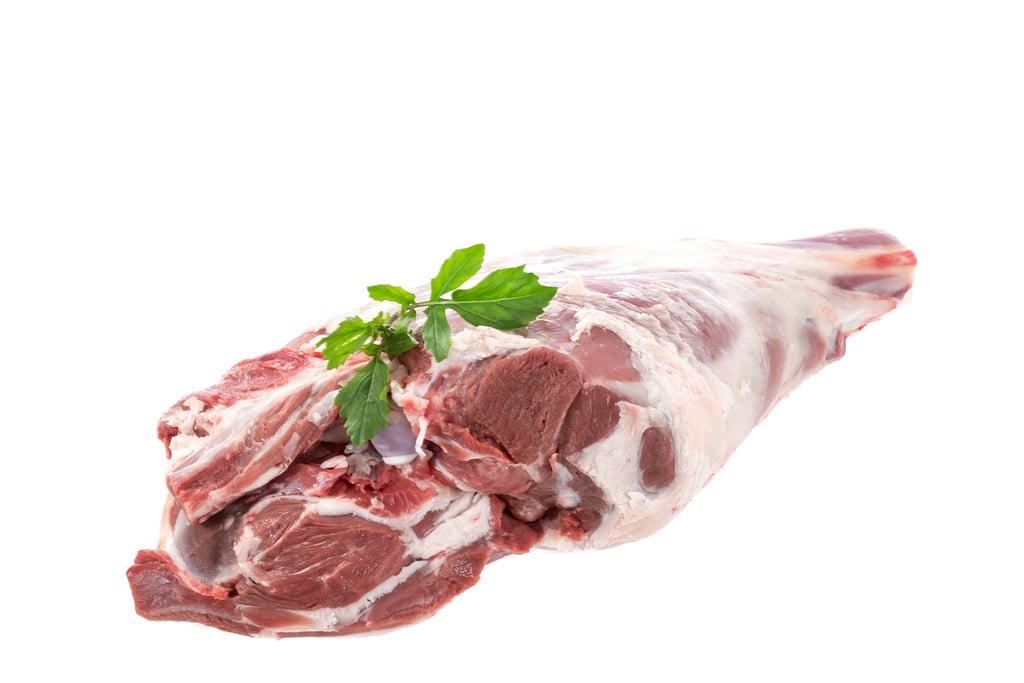 raw lamb leg